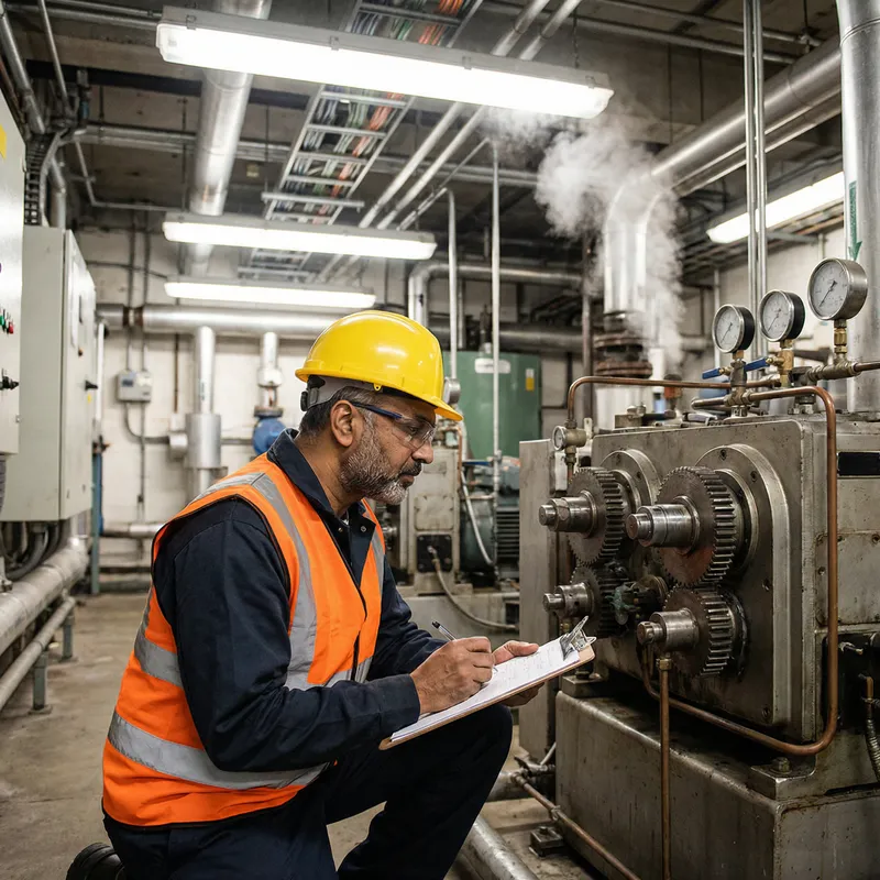 Maintenance Engineer Working on Machinery Maintenance Engineer Working on Machinery