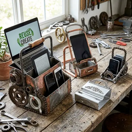 Eco-Friendly Metal Electronics Holders and Stands | Creative Storage Solutions