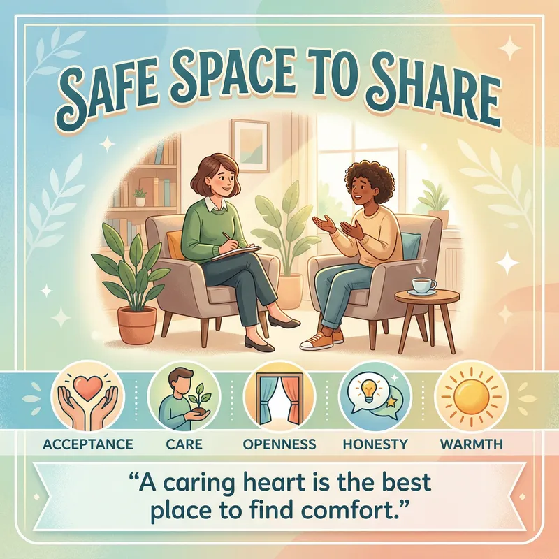 Safe Space to Share - Embrace Care & Acceptance