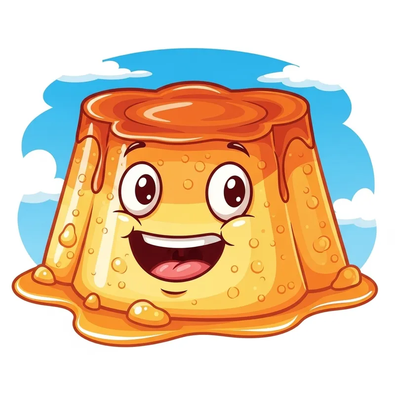 Cartoon Style Flan Recipe