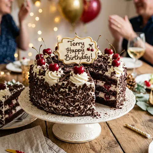 Delicious Black Forest Cake for Terry's Birthday