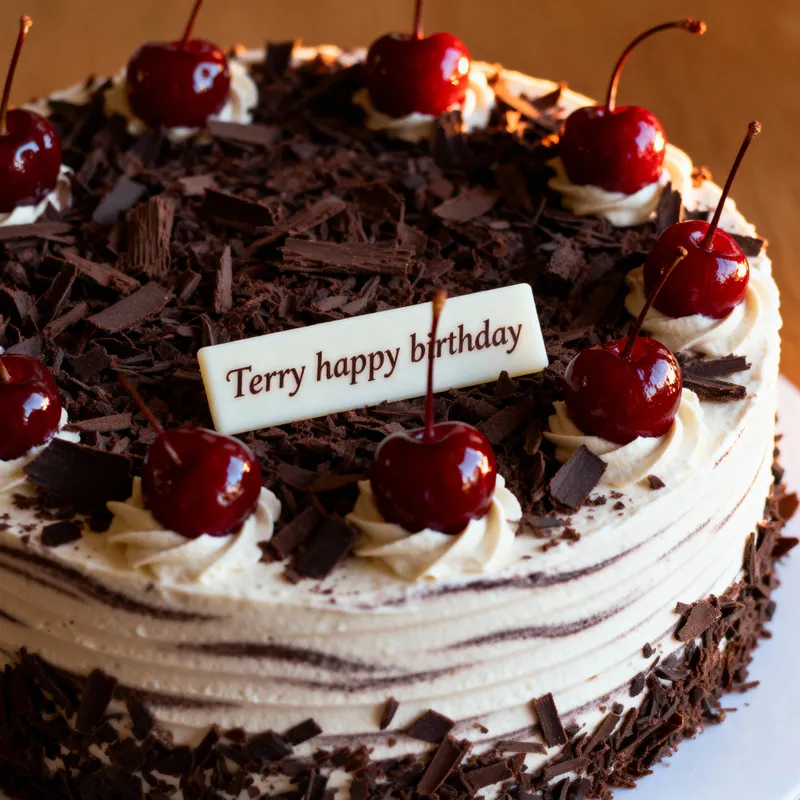 Delicious Black Forest Cake for Terry's Birthday