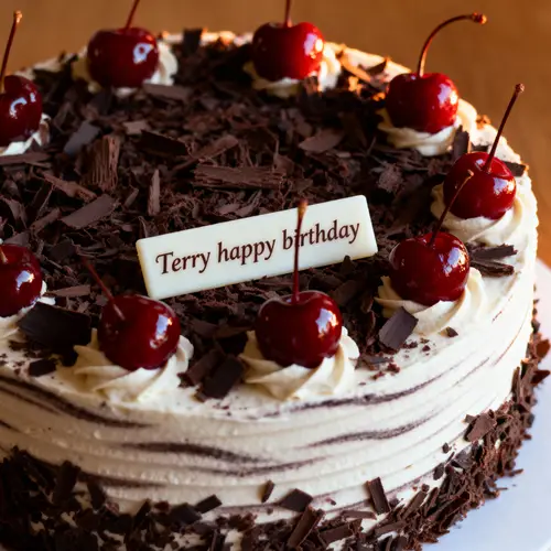 Delicious Black Forest Cake for Terry's Birthday