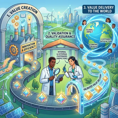 Value Creation: Factory, Inspectors, Globe Delivery