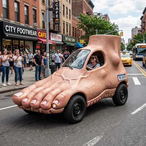 Unique Car Design: Foot-Shaped Car
