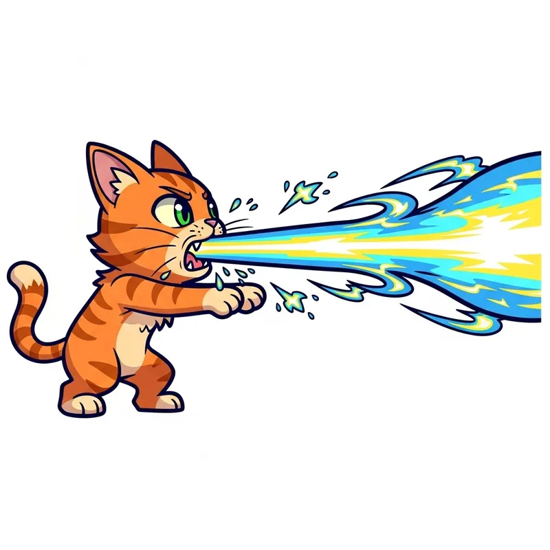 Cat Shooting Energy Waves Sprite Art Cat Shooting Energy Waves Sprite Art