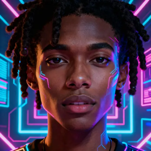 Stylish Dark Skin Twists in Web3 Aesthetic