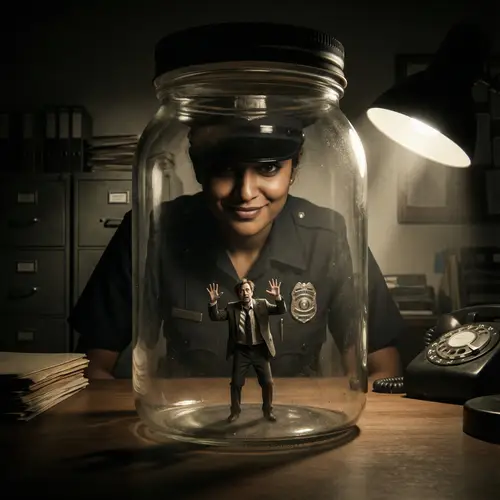 Suspenseful Cinematic Image of a Policing Drama