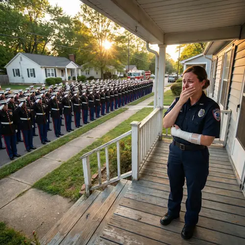 Honoring EMTs: A Tribute in Golden Hour Light
