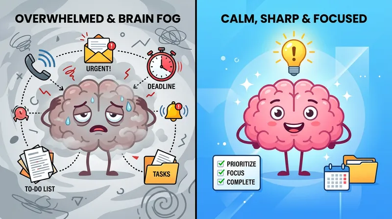 Calm vs. Overwhelmed: A Brain's Journey
