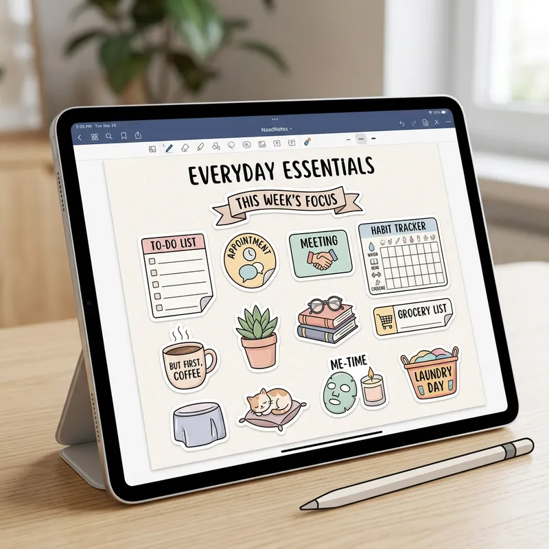 Everyday Life Digital iPad Planner Sticker Set Everyday Life Digital iPad Planner Sticker Set