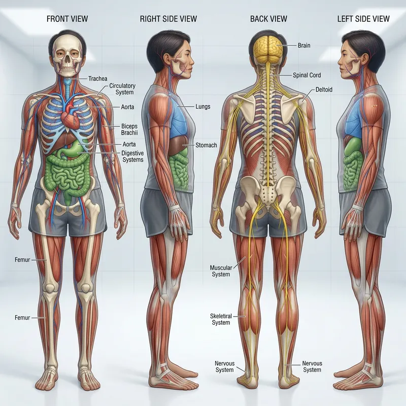360-Degree View of the Human Body Anatomy 360-Degree View of the Human Body Anatomy