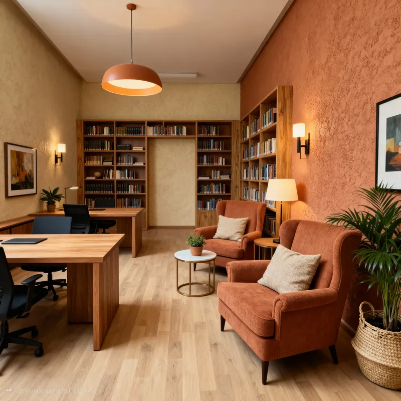 Elegant Modern Library Redesign with Original Flooring