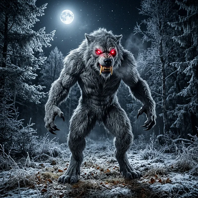 FenrirAkuma - Mythical Creature with Grey Fur, Crimson Eyes & Large Fangs FenrirAkuma - Mythical Creature with Grey Fur, Crimson Eyes & Large Fangs