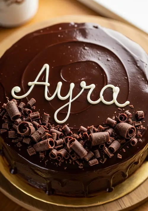 Moist Chocolate Cake with Ayra's Name