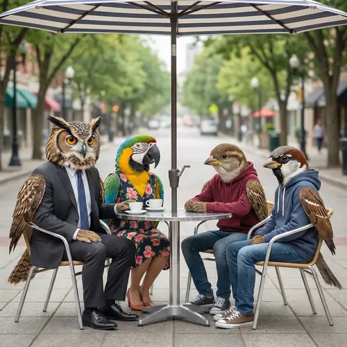 Transform People into Bird Caricatures