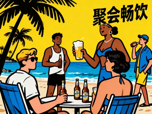 Vibrant Retro Illustrations for Social Scenes