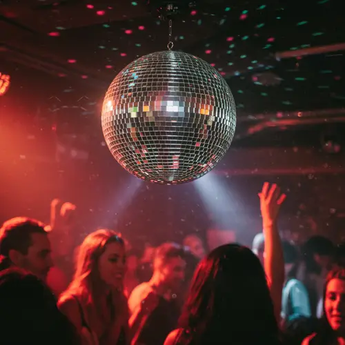 Prominent Disco Ball Shining at Dance Party