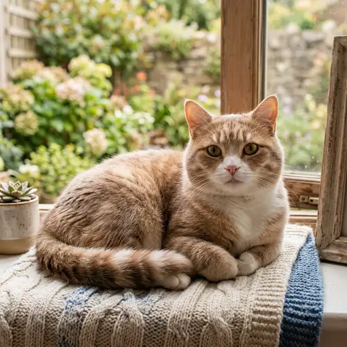 Adorable Chubby Cat - Cute Feline Images