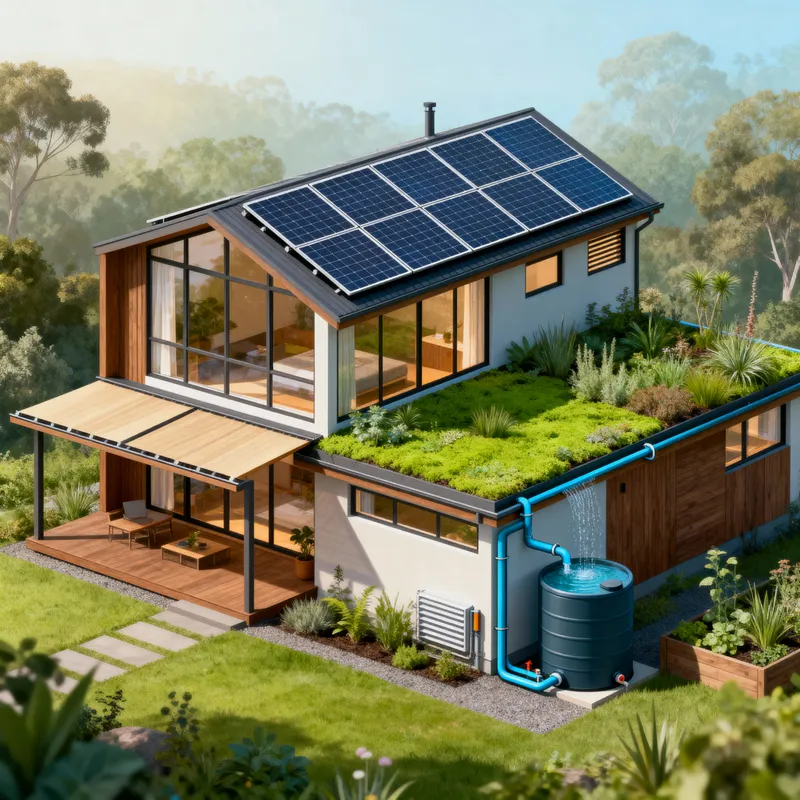 Eco-Friendly House with Sustainable Features