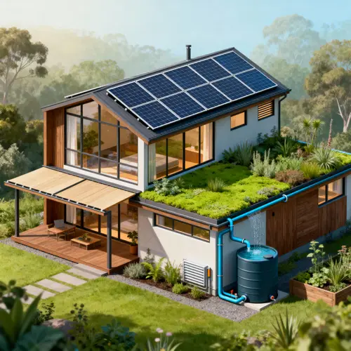 Eco-Friendly House with Sustainable Features