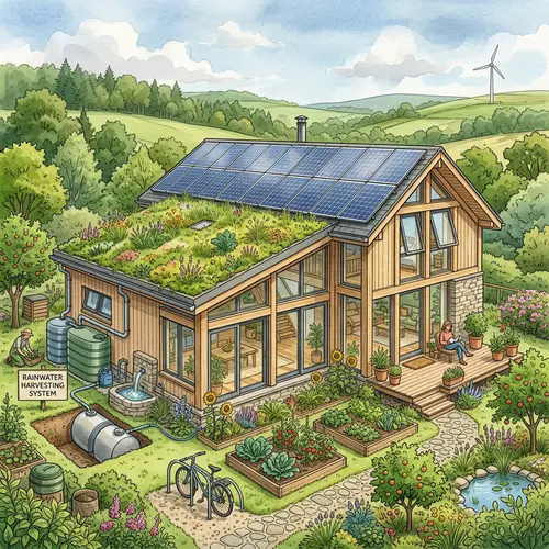 Eco-Friendly House with Sustainable Features