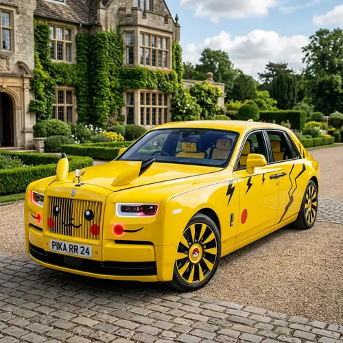 Luxury Rolls-Royce Meets Playful Pikachu Design