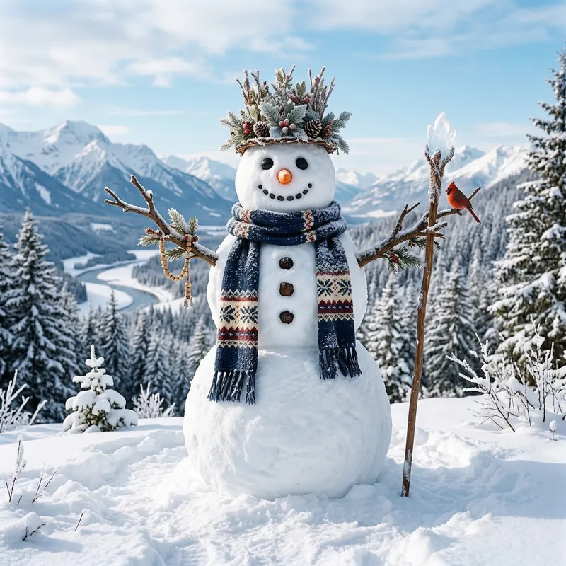 Majestic Snowman: A Winter Wonderland Majestic Snowman: A Winter Wonderland