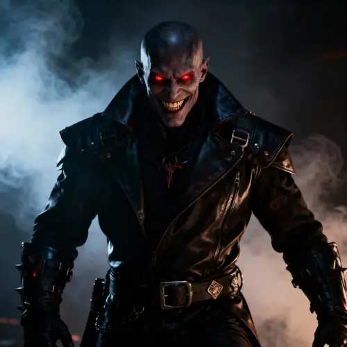 Sinister Villain Character in Dark Attire