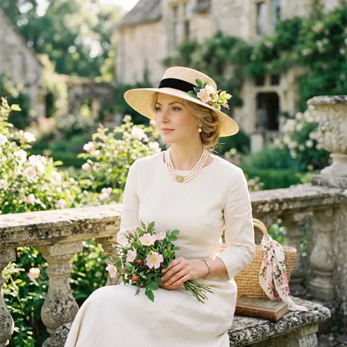 Eglantine: Chic & Elegant | Delicate Rose Fashion Scene