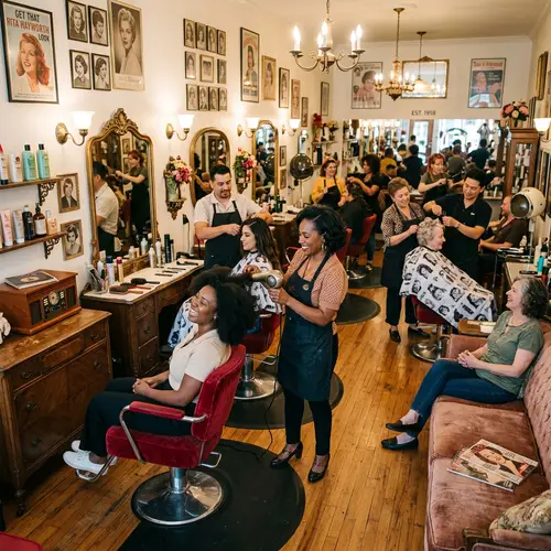 Retro Glam Beauty Salon Experience