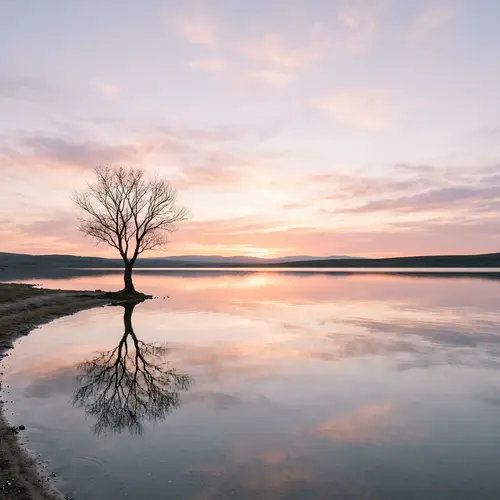 Minimalist Beauty: Serene Landscape Art