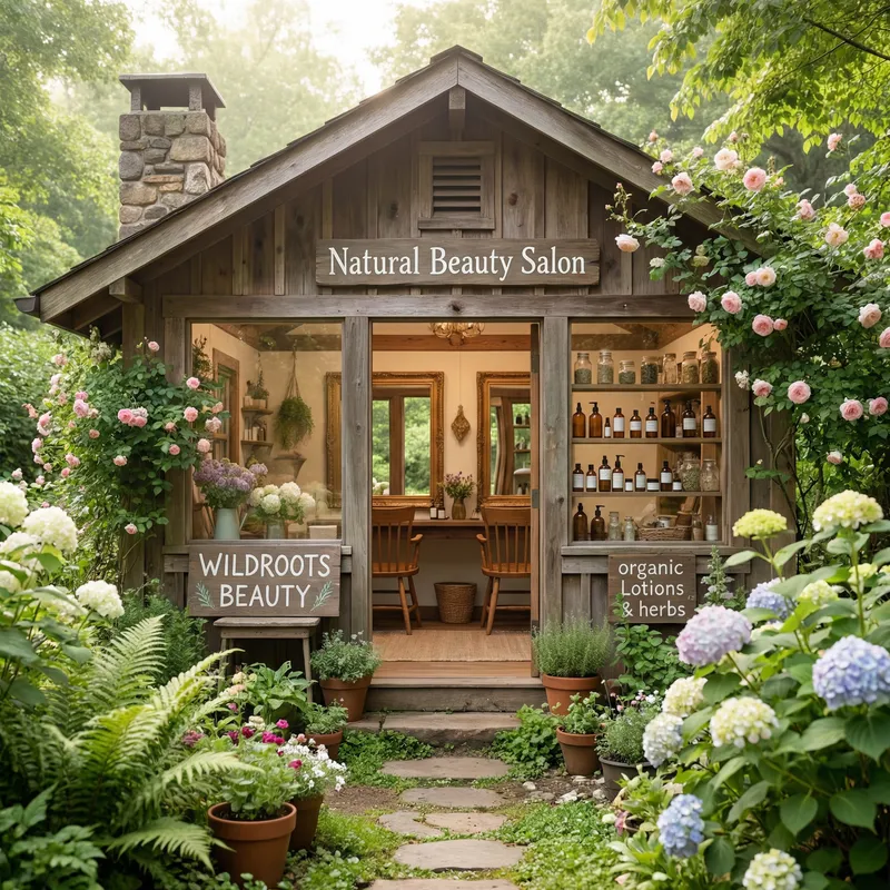 Natural Beauty Salon in a Serene Cabin