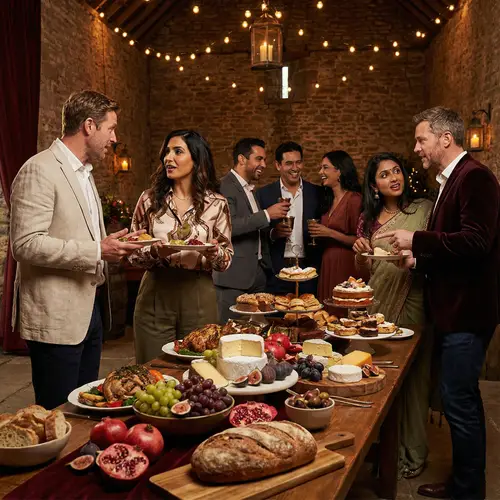 Epicurean Feast with Vibrant Colors - Culinary Diversity Gathering