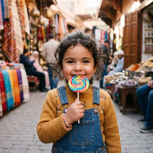 Adorable Middle-Eastern Child with Lollipop | Amazing Images