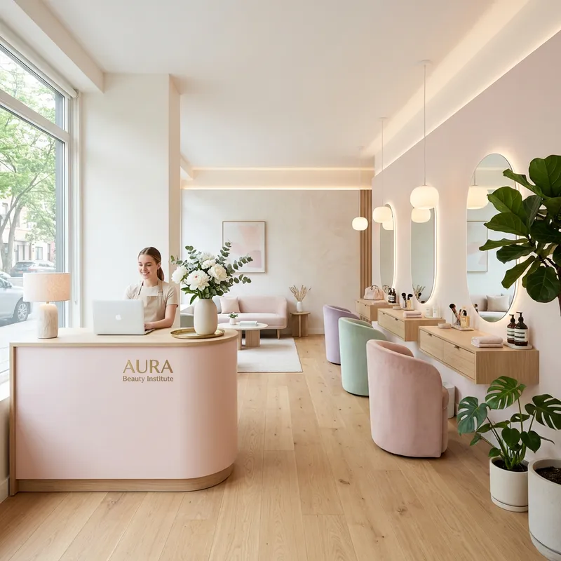 Minimalist Beauty Institute Design Ideas