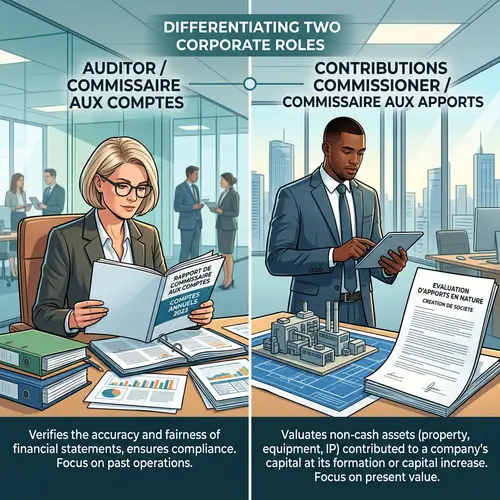 Auditor vs. Contributions Commissioner: Visual Representation in Corporate Setting