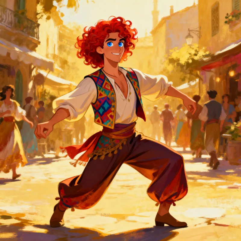 Enchanting Male Character Inspired by Classic Animation
