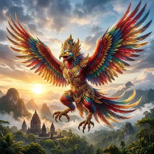 Majestic Garuda: Mythical Bird of Indonesian Folklore