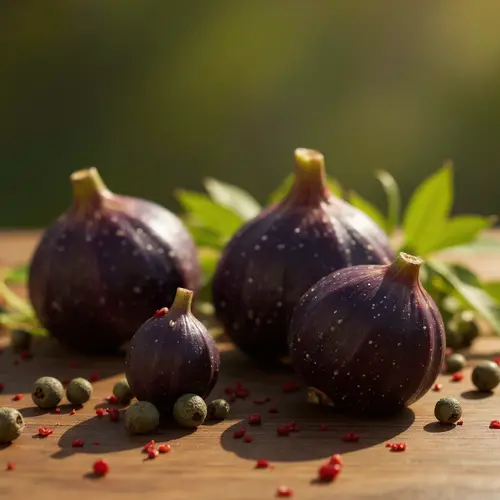 Lush Fig and Peppercorn Culinary Tabletop Scene