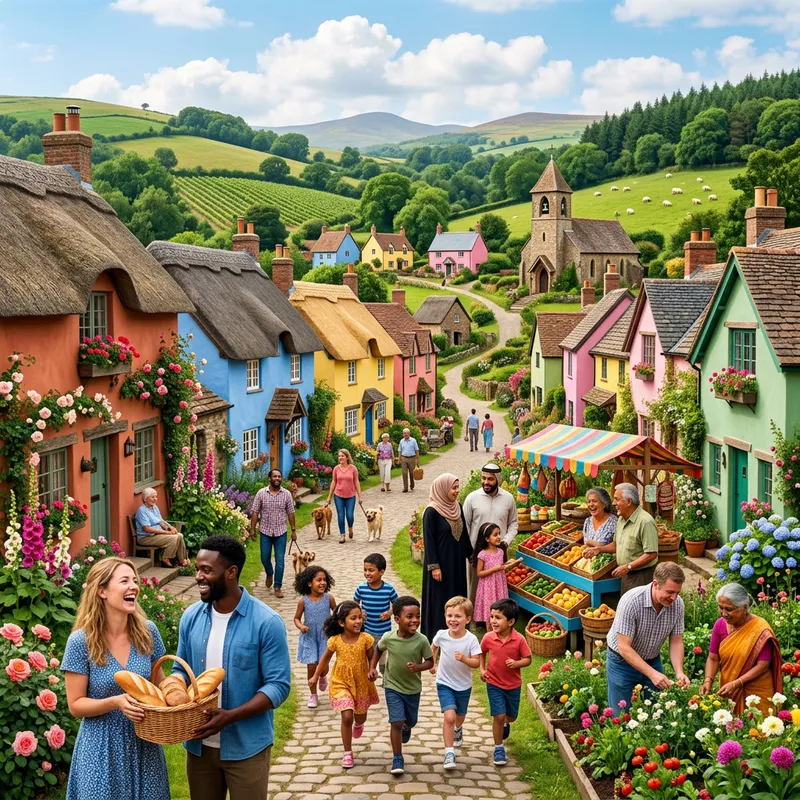 Village of Joy: Diverse People & Colorful Homes