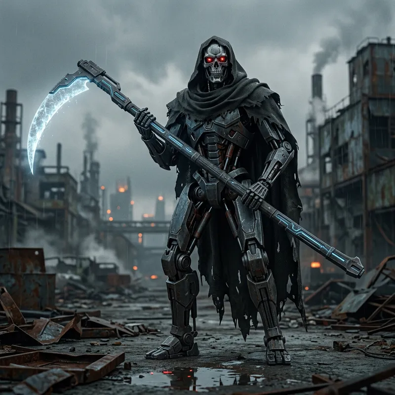 Mechanical Death Reaper with Scythe