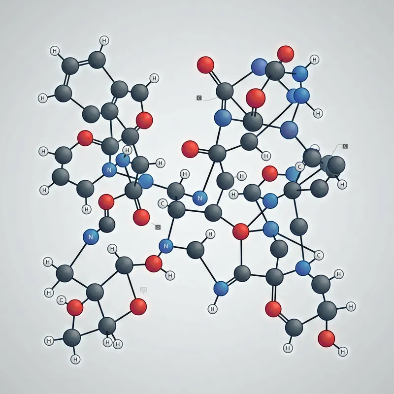 Colorful Molecular Model with 3D Spheres
