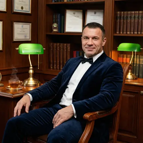 Confident Man in Elegant Office Setting
