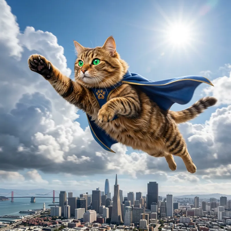 Flying Super Cat: The Majestic Feline Hero