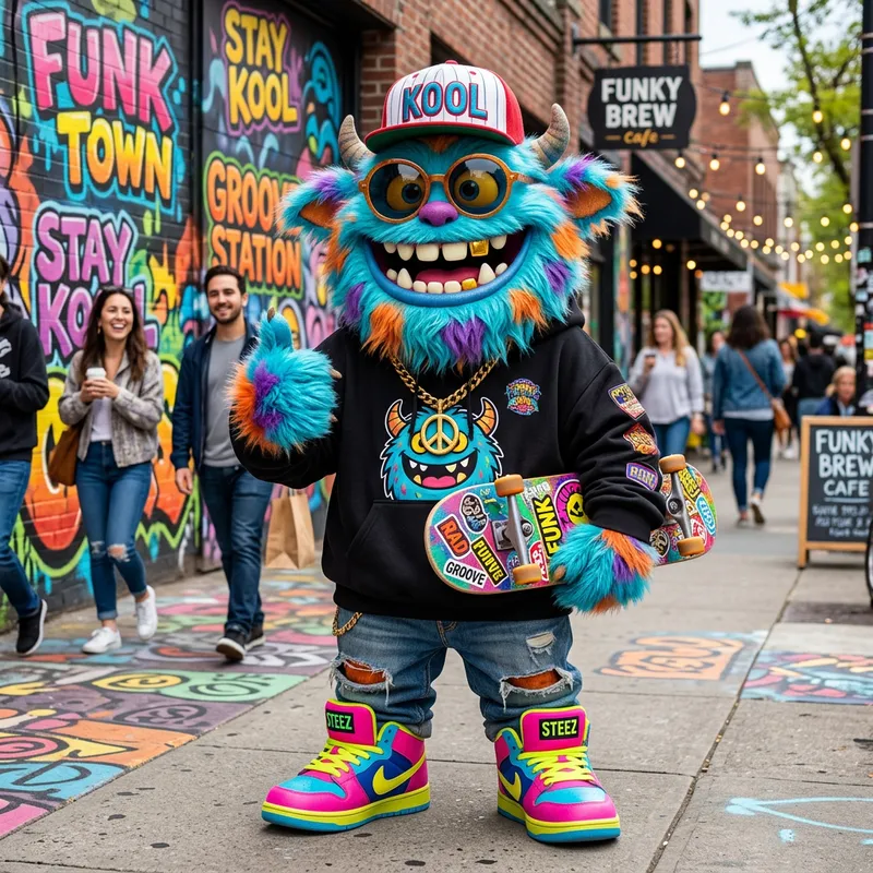 Funny Kool Monster - Quirky Illustration