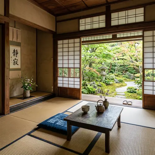 Japanese-Style Living Room: Wabi-Sabi Minimalism