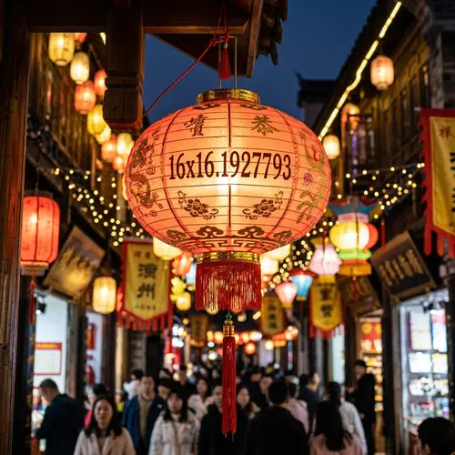 Vibrant Chinese Lantern | 16x16 Design