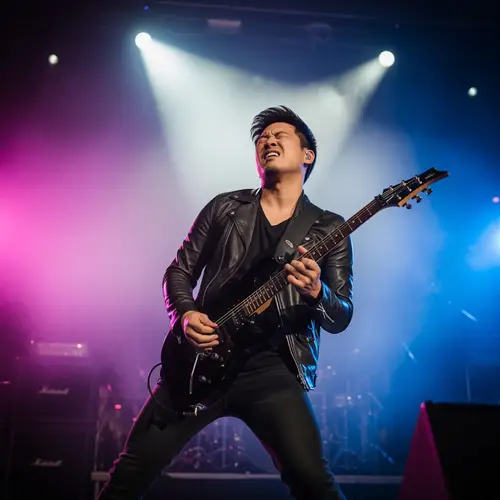 Asian Man Guitar Solo Concert Performance
