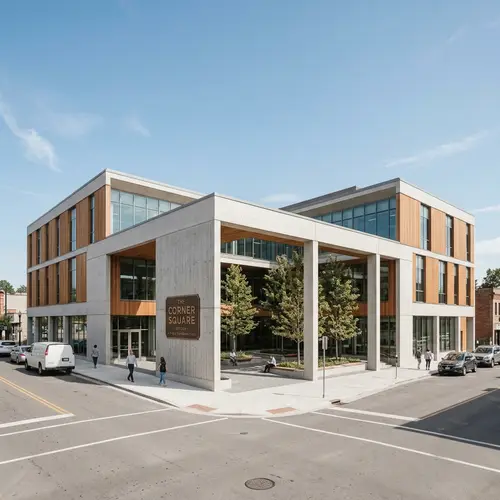 Corner Architectural Project with Raised Plaque